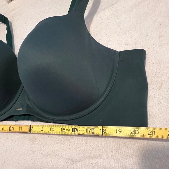 Lane Bryant Cacique Lightly Lined Balconette Bra 48DD Deep Green Adj Straps - Picture 6 of 16
